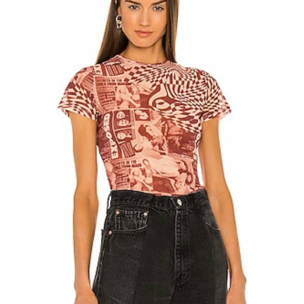 Miaou Mini Tee in Wanted Red
